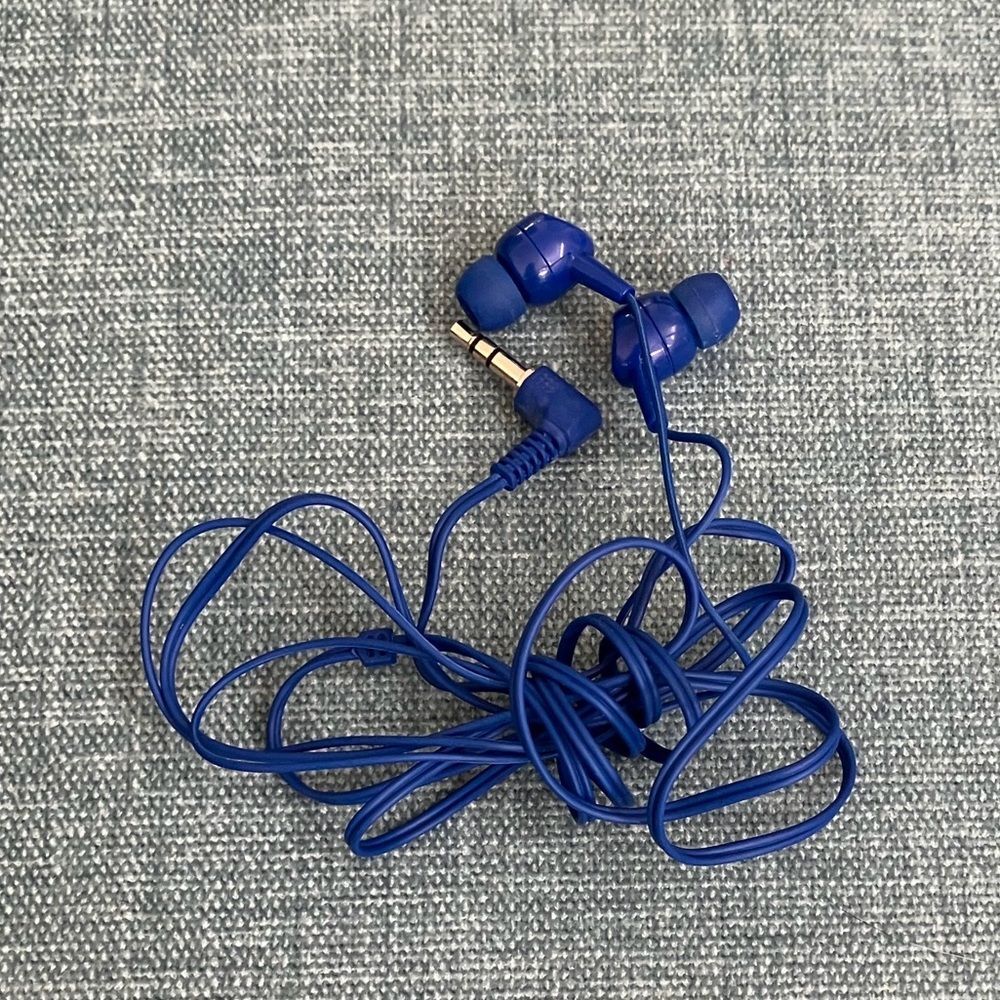Blue Earbud Headphones